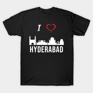 I love Hyderabad Skyline Telugu Telangana Culture T-Shirt